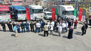 Kocaeli’den İdlib’e 6 tır insani yardım malzemesi gönderildi