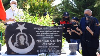 Şehit polis memuru Nefize Çetin Özsoy, şehadetinin 5. yılında kabri başında anıldı