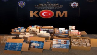 Kocaeli’de 308 bin makaron ve 285 kilogram tütün ele geçirildi