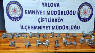 Çiftlikköy’de camiden musluk bataryası çalan 2 kişi yakalandı