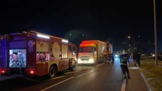 Tekirdağ’da iki tırın çarpıştığı kazada bir kişi yaralandı