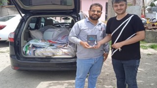 Saray ilçesinde toplanan kitaplar geri dönüşümde değerlendiriliyor