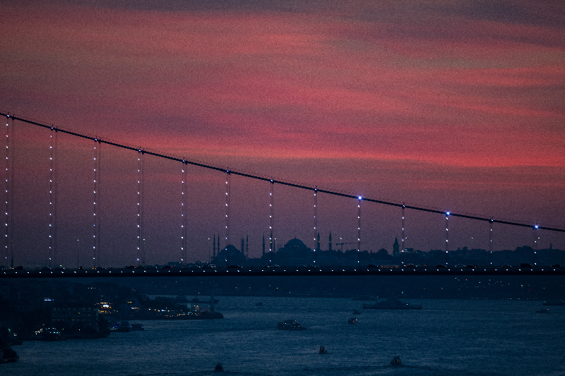 Gün batımının İstanbul hali..