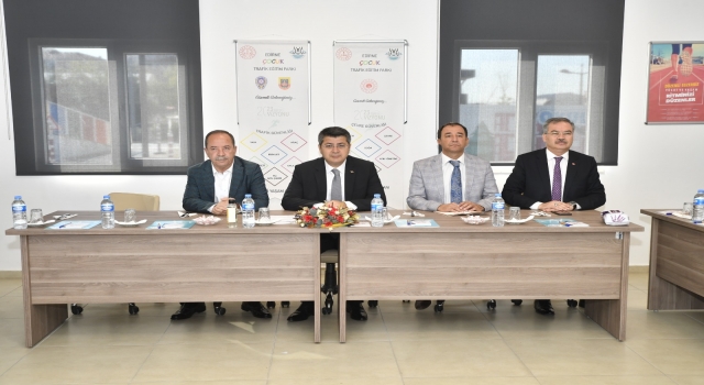 Edirne Çocuk Trafik Eğitim Parkında koordinasyon ve değerlendirme toplantısı yapıldı