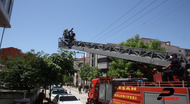 Edirne'de itfaiye aracı Anneler Günü mesaisi yaptı