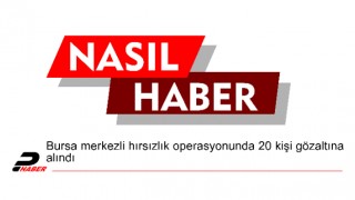 Bursa merkezli hırsızlık operasyonunda 20 kişi gözaltına alındı